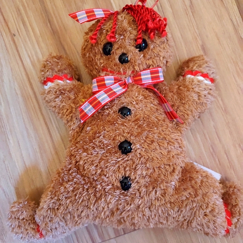 Douglas Cuddle Toys Cookie Boy Gingerbread Man Beanbag Stuffed  Plush Lovey Tags